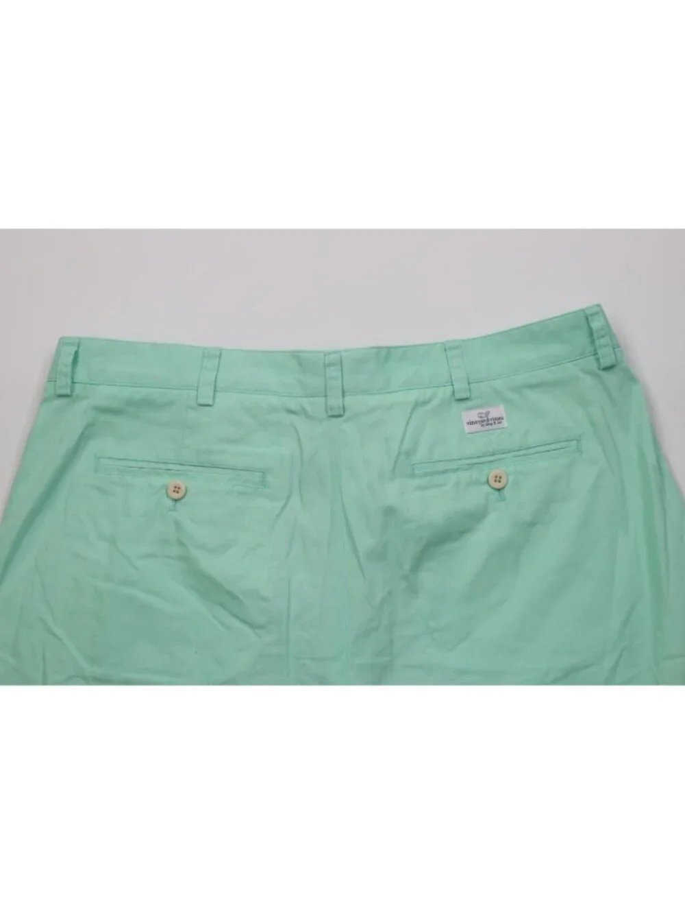 Vineyard Vines Mens 40 Flat Front Cotton Club Golfing Golf Chino Shorts Green